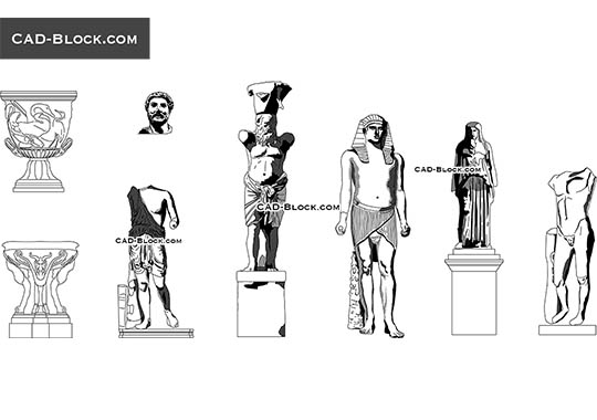 Statues - free CAD file