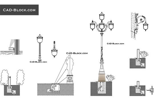 Urban lighting design - free CAD file