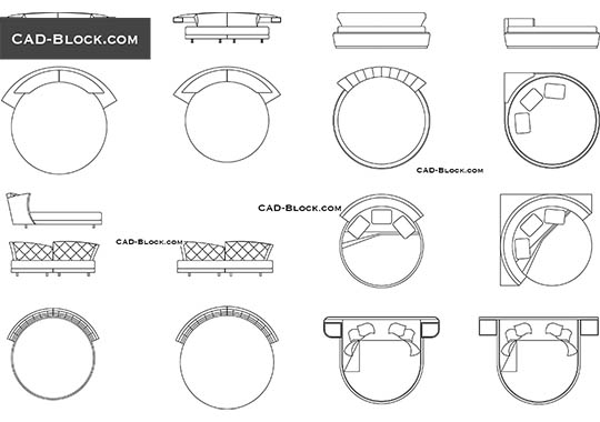 Round Beds - free CAD file