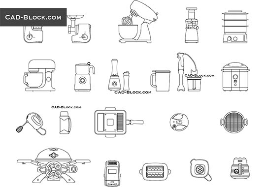 Kitchen Small Appliances - free CAD file