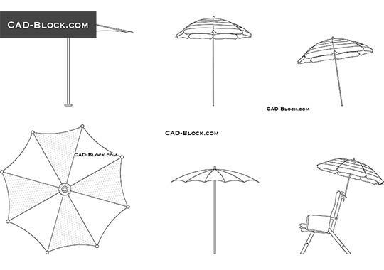 Beach Umbrella - free CAD file