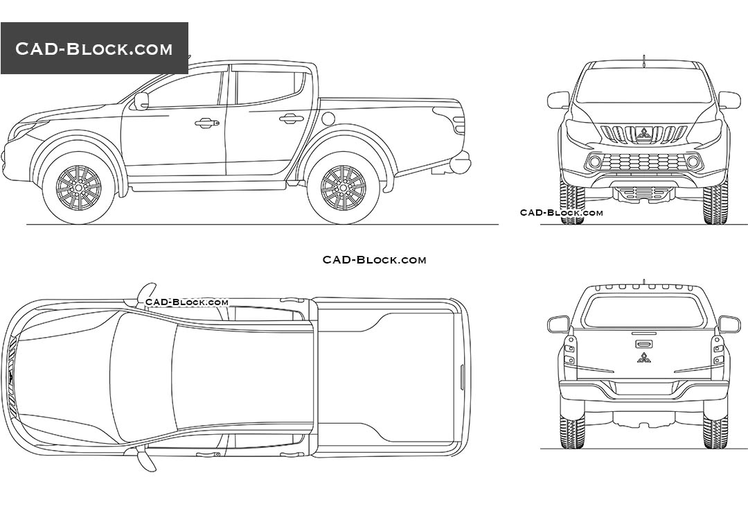 Mitsubishi Triton Double Cab - CAD Blocks, AutoCAD file
