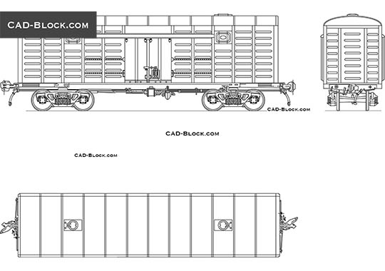 Railway Freight Wagon - free CAD file