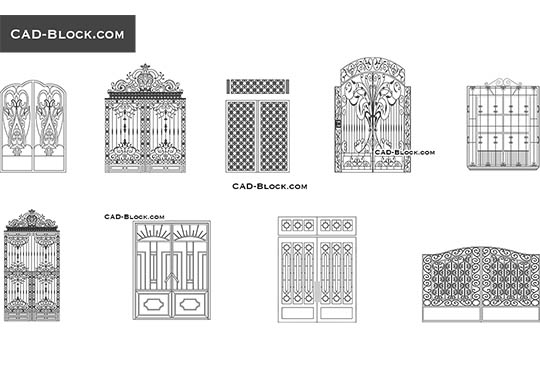 Wrought iron Gates - download vector illustration