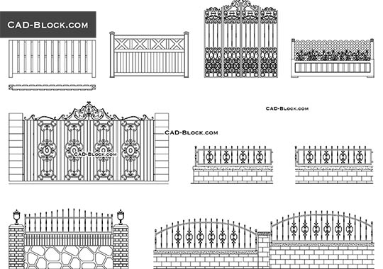 Gates & Fences - download vector illustration