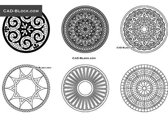 Round Decorative Pattern - download vector illustration