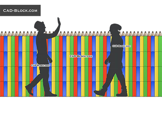 Pencil Fencing - download vector illustration