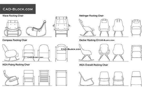 Rocking Chairs - download vector illustration