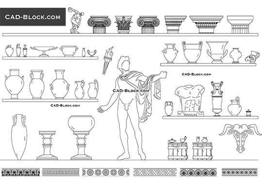Ancient Greek Elements - download vector illustration