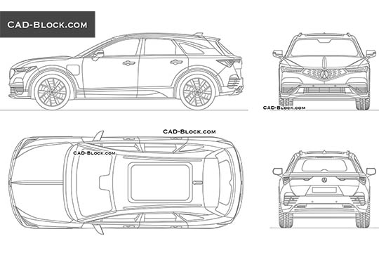 Acura ZDX (2024) - download vector illustration