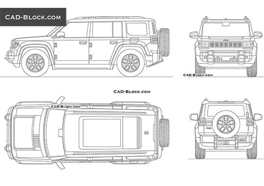 Jeep Recon 4xe - download vector illustration