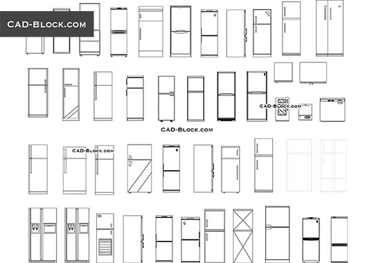 fridge block cad Mini download iPhone and iPad CAD free 6S blocks