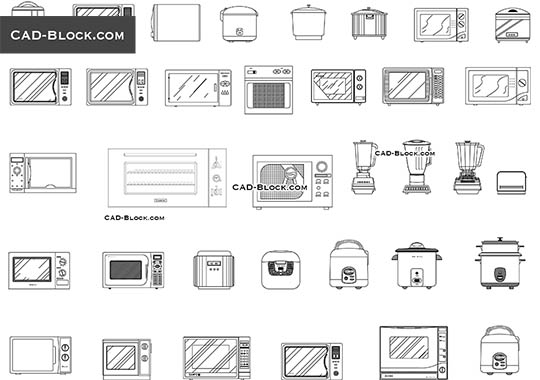 Kitchen Appliance - download free CAD Block