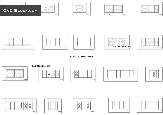 Sockets, switches - download vector illustration