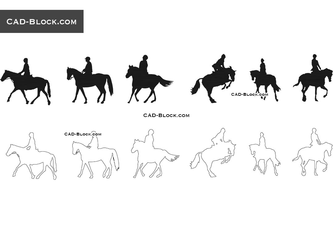 Horse riding CAD Blocks free download