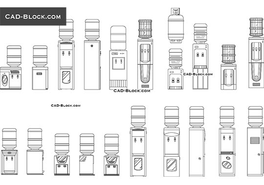 Water coolers - download vector illustration