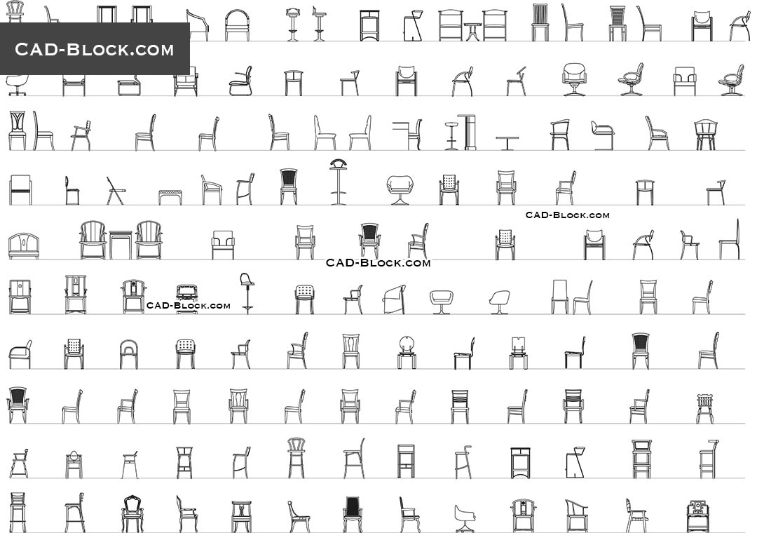 Chairs - CAD Blocks, AutoCAD file