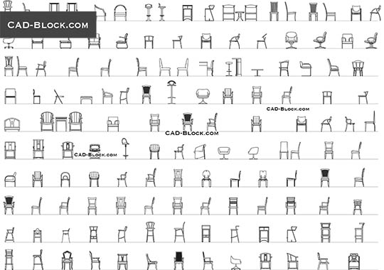 autocad chair blocks free download