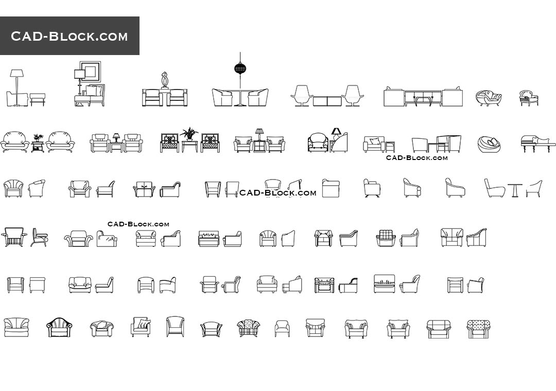 Armchairs Cad Blocks Free Download