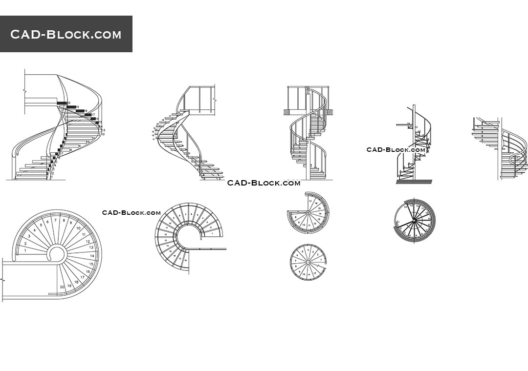 spiral staircases drawing