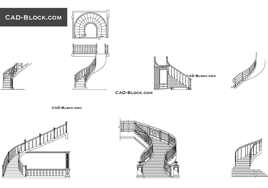 Spiral Staircase Plan Cad Block Spiral Staircase Plan Cad Block