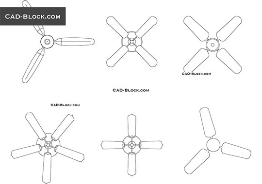 Ceiling fans - free CAD file
