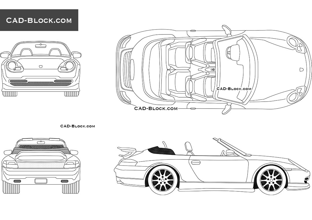 Porsche 911 (1999) - CAD Blocks, AutoCAD file