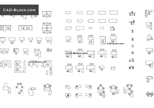 Office furniture - download vector illustration