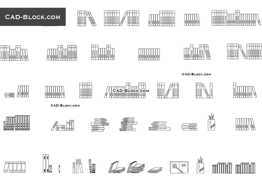 Books - CAD Blocks, AutoCAD file