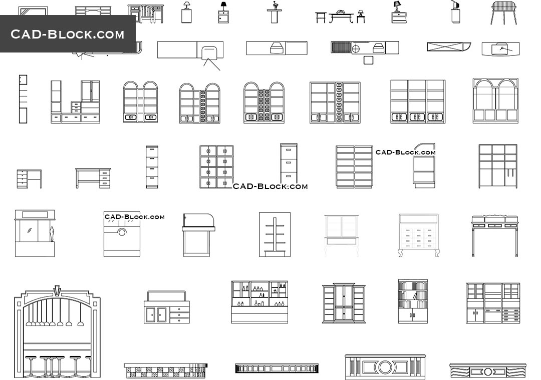 Auxiliary Furniture Cad Blocks Free Download