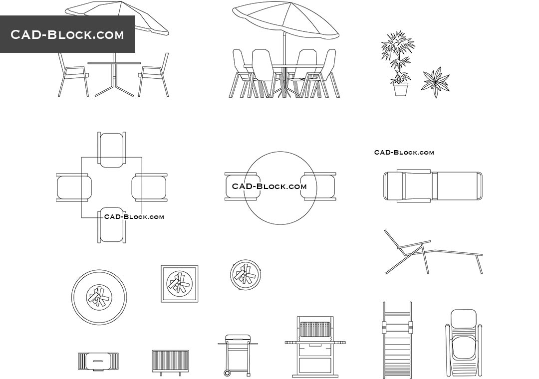 Free Autocad Outdoor Furniture Blocks 106