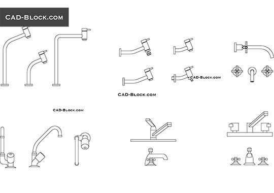 Kitchen Faucets Cad Blocks Free