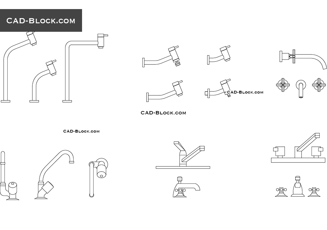 kitchen sink tap autocad block