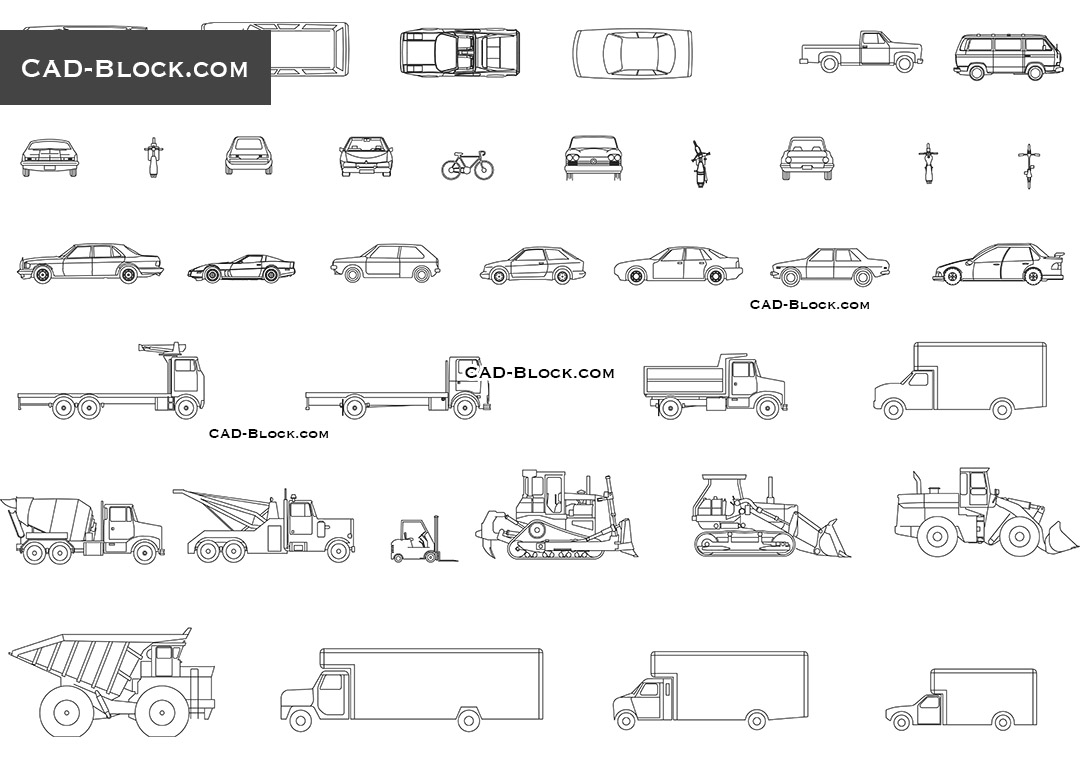 Vehicles - CAD Blocks, AutoCAD file