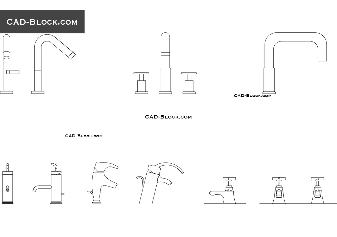 Bathroom Taps - CAD Blocks, AutoCAD file