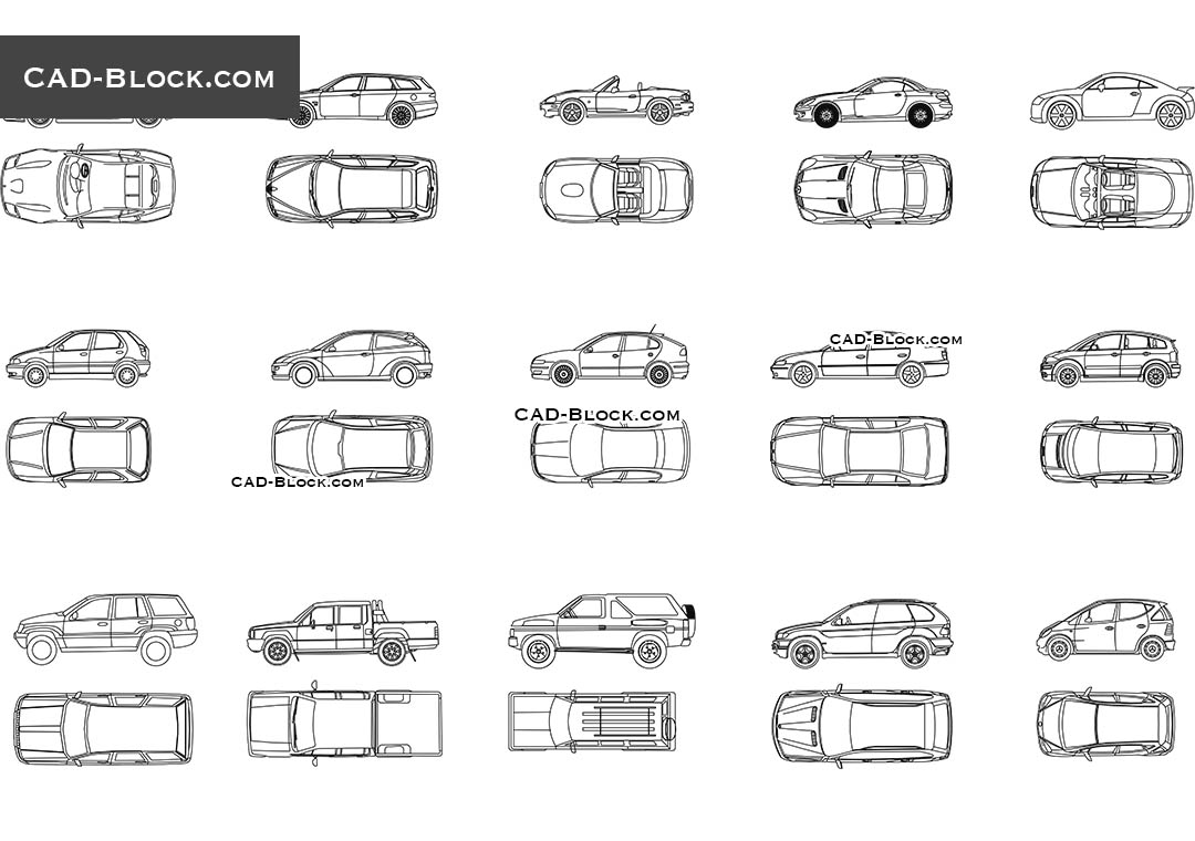Cars elevation - CAD Blocks, AutoCAD file