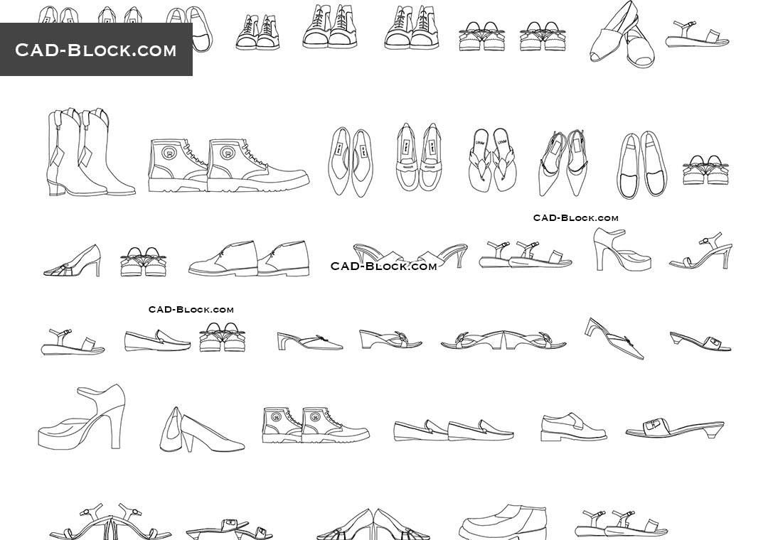 Shoes - CAD Blocks, AutoCAD file