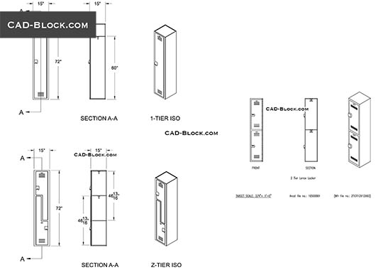 Lockers - download free CAD Block