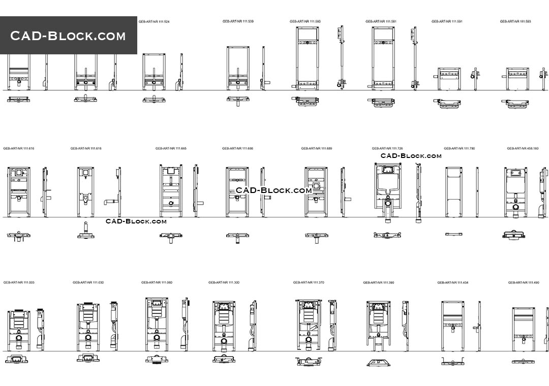 table block cad kitchen 2004 CAD AutoCAD in Geberit drawings Duofix details and