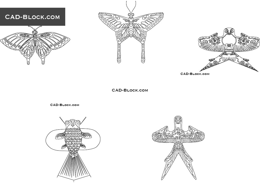 Kite - CAD Blocks, AutoCAD file