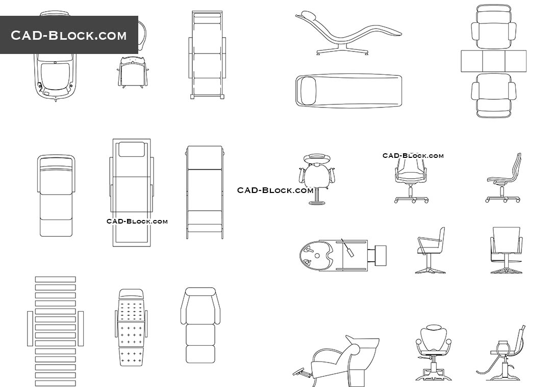 Beauty Salon Furniture Cad Blocks Free Download