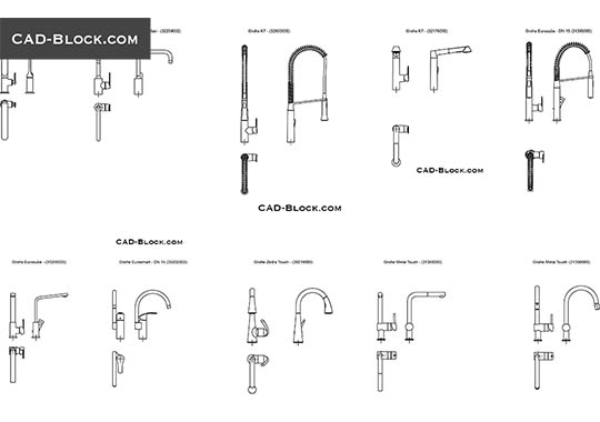Kitchen faucets - download vector illustration