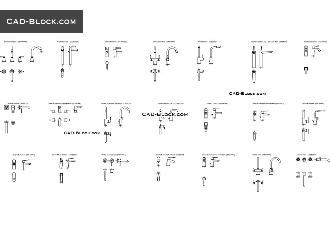 Basin mixer - CAD Blocks, AutoCAD file