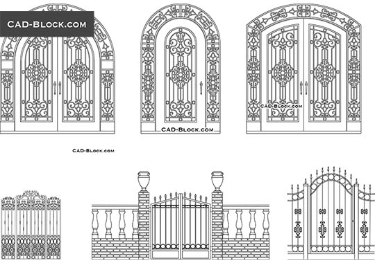 Gates - download vector illustration