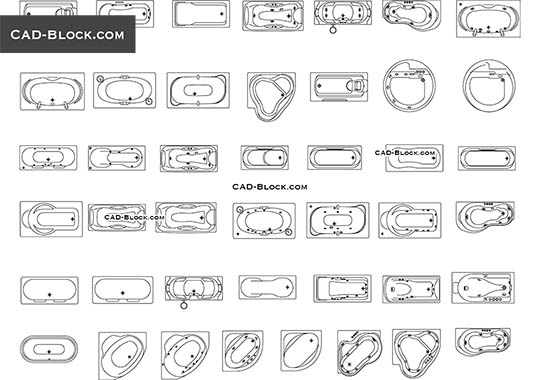 Bathtubs - download vector illustration