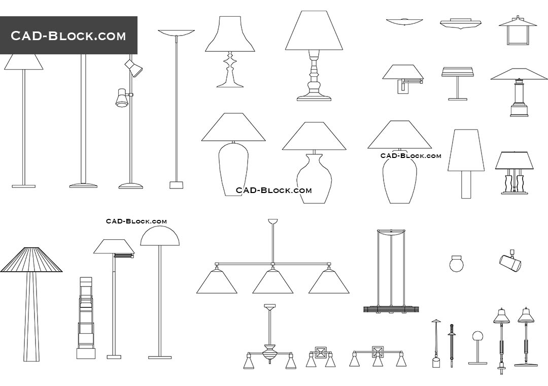 ceiling lights plan cad blocks free download