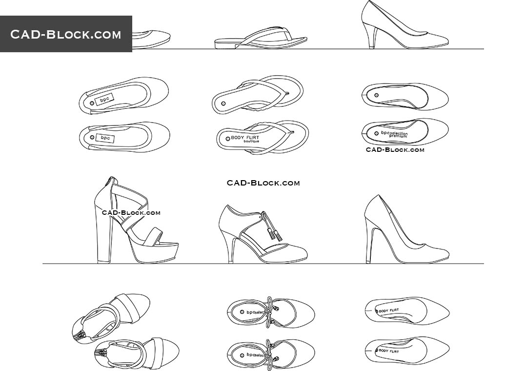 Total 87+ imagen shoes cad block - Abzlocal.mx