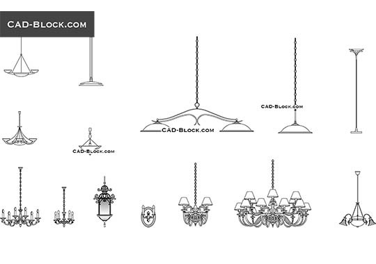 Chandeliers set - free CAD file