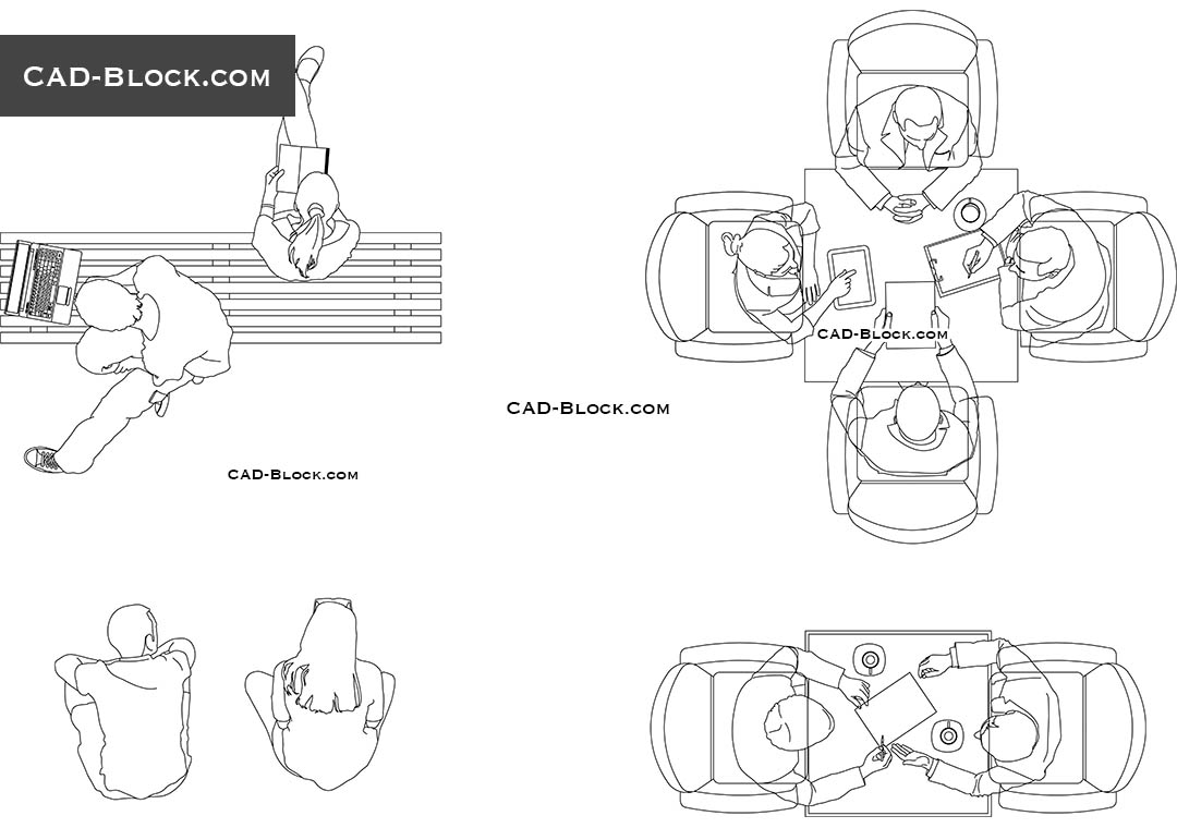 Person Sitting - CAD Blocks, AutoCAD file