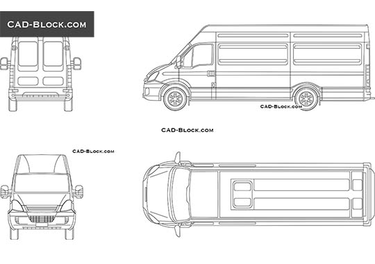 Iveco Daily 35S14 - download vector illustration